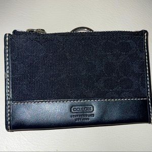 Black Coach Card Holder and Key Ring